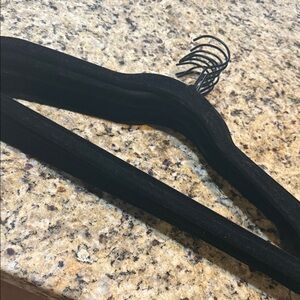 Set of 10 Soft black hangers